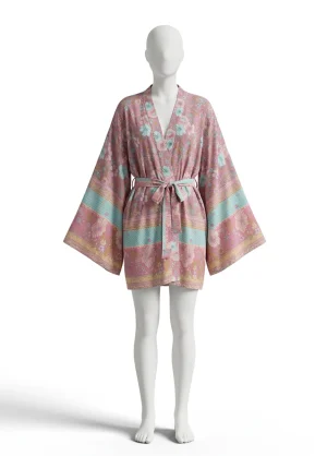 Kimono plage coton court aérien fluide femme - Vue 1 - Kimono Plage