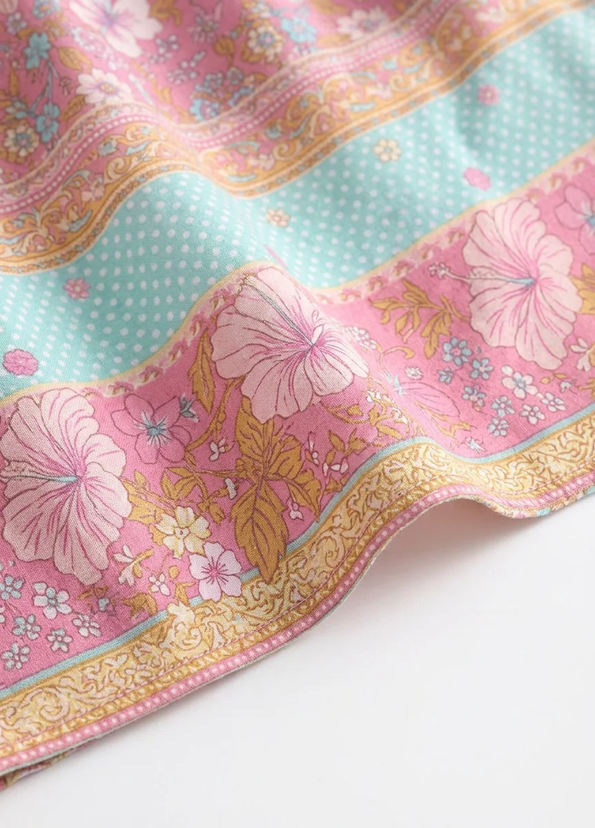Kimono plage coton court aérien fluide femme - Vue 5 - Kimono Plage