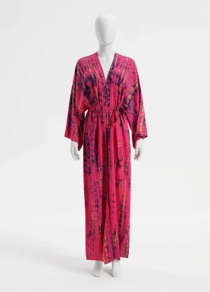 Kimono plage coton polyester maxi vaporeux voyage femme - Vue 1 - Kimono Plage
