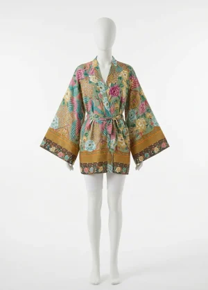 Kimono plage coton viscose court style impérial femme - Vue 1 - Kimono Plage