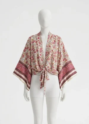 Kimono plage coton viscose court style persan femme - Vue 1 - Kimono Plage